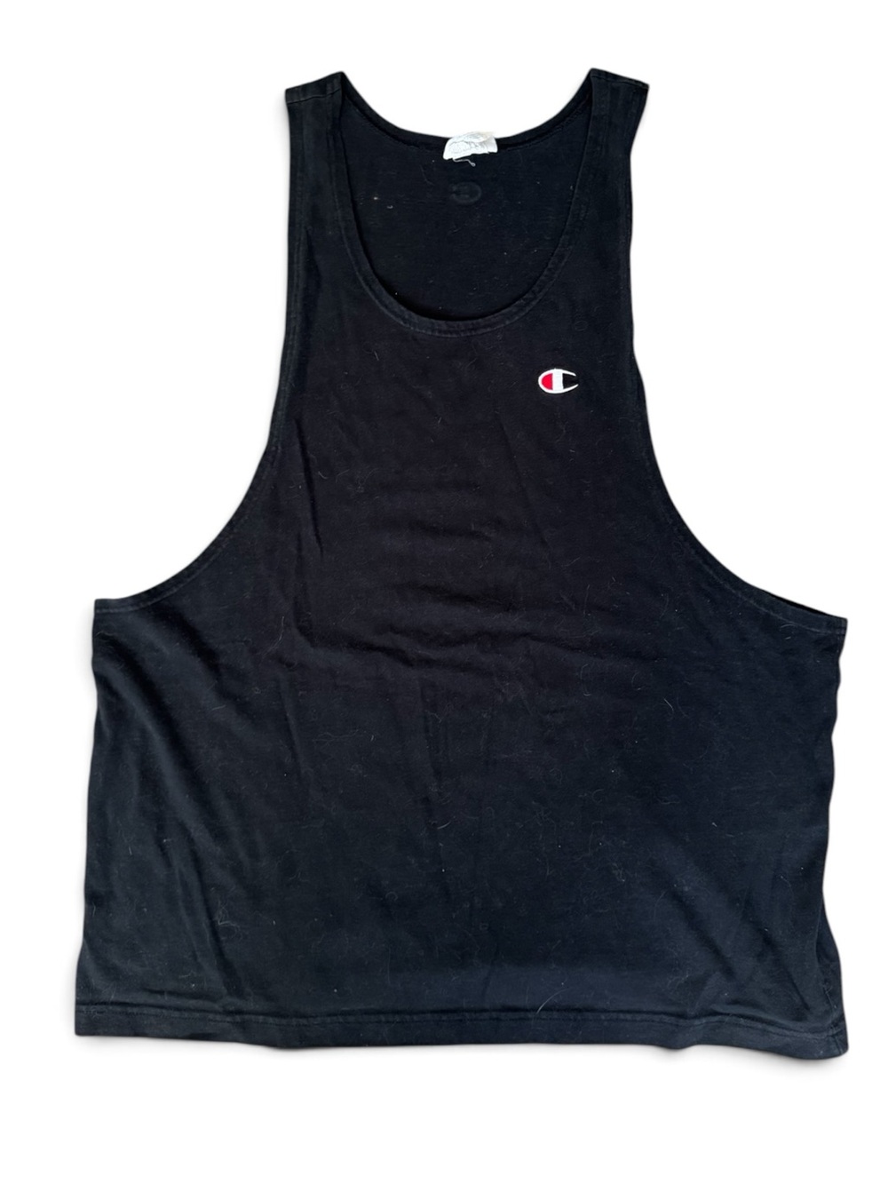 Champion Black Men’s Athletic Tank with Small Logo